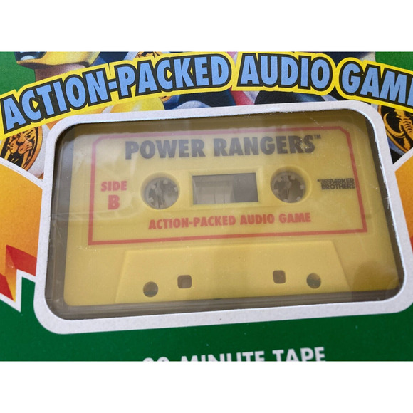 Vintage 1994 Mighty Morphin Power Rangers Action-Packed Audio Game Yellow Tape - Picture 3 of 6